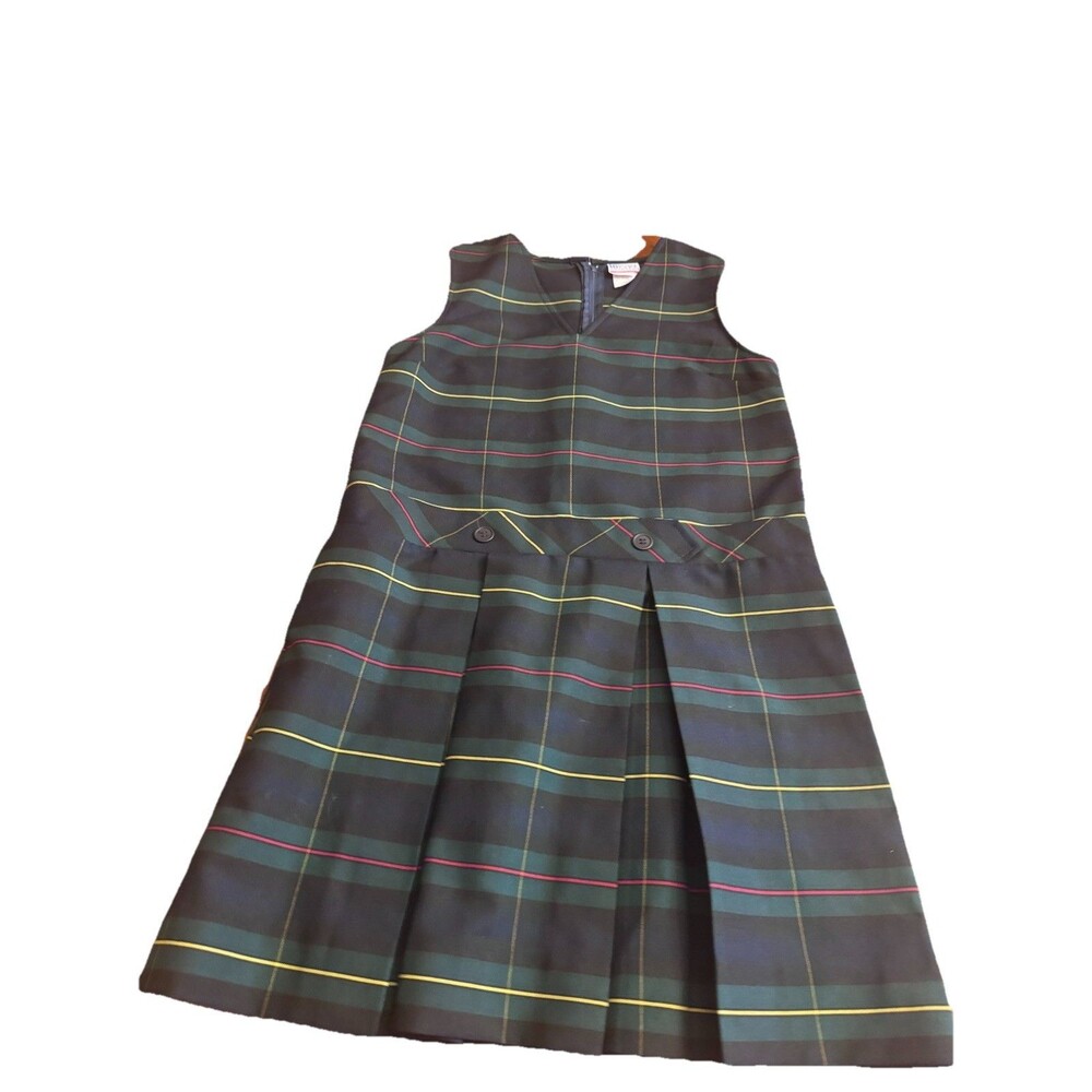 ROYAL PARK UNIFORM BRAND Green/Blue Plaid Jumper - Girls Size 10H
